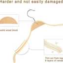 TOPIA HANGER Slim Natural Wood Hangers with Extra Soft Non-Slip Rubber Grips, 30-Pack High-Grade Fashion Hanger No Shoulder Bump for Sweaters, Hoodies, Jacket, Dress, Coat -CT15N30