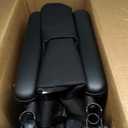 Medline Durable Folding Steel Transport Wheelchair with Swing-Away Footrests, 19-Inch Seat Width, Black Frame, Black Upholstery