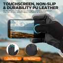 rivmount Snow Winter Gloves Women Men, Thermal Ski Glove with Warm, Waterproof, Touchscreen for Cold Weather Running, Cycling (Small, Black-gray)