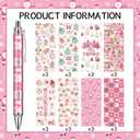 VorkiVecKi Pink Christmas Pens Gifts - 24 Pcs Cute Retractable Ballpoint Pen Black Ink Smooth Writing Fine Bulk Xmas Santa Tree Party Favors for Women Office Supplies