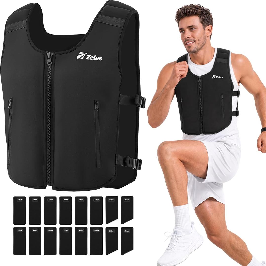 ZELUS Weighted Vest for Men Women, 20 lb Adjustable Weight Vest, 1.1-20 lbs