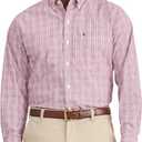 IZOD Men's Performance Comfort Long Sleeve Plaid Button Down (X-Large, Biking Red Bw001)