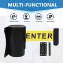 Wall Mount Retractable Belt Barrier 2 Pack, TrreZon Fixed Retractable Belt Barrier with Steel Case 16' Yellow Belt with "Caution: DO NOT Enter" for Grocery, Retail Store, Office, Stadium, School
