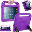 AVAWO Kids Case Built-in Screen Protector for iPad 2 3 4 Old Model- Shockproof Handle Stand Kids Friendly Compatible with iPad 2nd 3rd 4th Generation (Purple)