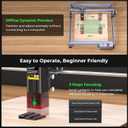 CREALITY FALCON 10w Laser Engraver with Air Assist, Laser Engraving Machine with Rotary Roller, 72W High Precision Laser Cutter and Engraver for Wood, Metal, Acrylic, Cylindrical Objects, Tumblers