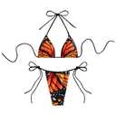 2 Piece Bikini Set Sexy Tie String Triangle Bathing Suits M