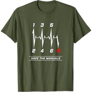 Save the Manuals  The Heartbeat for True Car Drivers! T-Shirt