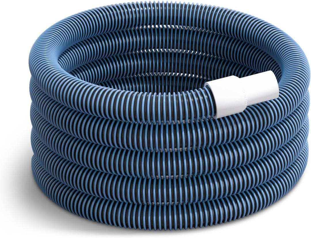 BEWAVE Pool Vacuum Hose, Above/In Ground Manual Heavy Duty Swimming Pool Hose with Swivel Cuff, 1-1/2 In x 18 Ft