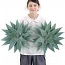 Velener Artificial Outdoor Blue Agave Plant - Small Size UV Resistant Fake Agave Plants for Indoor and Outdoor Decor(28 Inch)-2 Pack