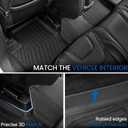 Floor Mats Set for 2019-2023 Jeep Cherokee, All Weather TPE Floor Liners Backrest Mat Trunk Mat Cargo Liner Door Sill Guards Accessories