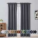 OVZME 100% Blackout Curtains 84 Inch Long 2 Panels for Living Room, Gold Blackout Curtains Thermal Insulated Draperies, Heat and Full Light Blocking Panels for Bedroom (2x40Wx84L, Grommets)