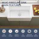 Farmhouse Sink, Apron Front, Fireclay, 33" x 20"