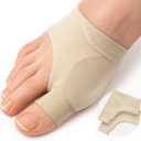 7 x 5 STARS UNITED Bunion Relief Sleeve with Anti-Slip - Gel Cushion  2-Pack Hallux Valgus Cover for Men and Women - Toe Spacer Socks with Pads for Comfort and Protection