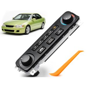 79600-S84-A21ZA A/C Control Panel Compatible with 2001-2002 Honda Accord 2.3L L4/3.0L V6 AC Climate Control Module, 79600S84A21ZA HVAC Control Panel Original Air Conditioning Control