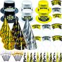 Decodinli 48 PCS New Years Eve Party Supplies 2026, New Year Party Favors Decorations, New Year top hats, Tiaras, Noise Makers and Cone Hats 2026 New Years Accessories for Party