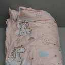 JSD Pink Unicorn Kids Comforter Set Twin Size, 1 Piece Girls Rainbow Microfiber Comforter, Lightweight All Season Washable