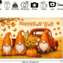 Fall Gnome Backdrop Happy Fall Yall Pumpkin Red Truck Autumn Harvest Banner Sunflower Cotton Background 71x43 Inches Rustic Farmhouse Thanksgiving Indoor Outdoor Party Decoration