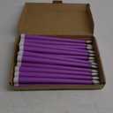 Macarrie 24 Packs Flameless Taper Candles Battery Operated 11 Inch Long Candle Light LED Flameless Candlesticks Fake Candles Flickering Tapered Candles for Wedding, Christmas(Purple)