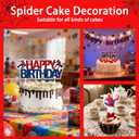 25PCS Spider Cake Toppers, Cute Cartoon Cupcake Toppers, Spider Themed Birthday Party Cake Decorations & Party Supplies