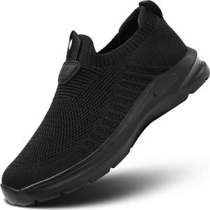 Men's Walking Shoes Casual Slip on Soft Sole Tennis Gym Running Sneakers Lightweight Breathable Mesh Workout Sports, Size 47