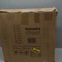 SpaceAid 7 Tier Rotating Shoe Rack Tower, Spinning Shoe Display Lazy Susan, Revolving 360 Shoe Rack Storage Round Carousel, Vertical Handbag Rotate Shoes Closet Organization (7-Tier White)