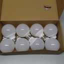 G25 LED Globe Light Bulbs, Round Vanity Light Bulbs for Bathroom, 40W Equivalent, Daylight White 5000K, E26 Base, 600LM, Non-Dimmable, 8-Pack