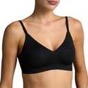 EBY Relief Bra Bras for Women, Seamless and Wireless with Adjustable Straps - Black, Medium Plus