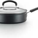 T-fal Advanced Nonstick Jumbo Cooker 5 Quart Oven Safe 350F Cookware, Pots and Pans, Dishwasher Safe Black