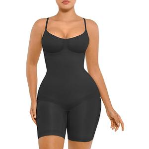 FeelinGirl Shapewear Bodysuit Tummy Control Seamless Sculpting Hip Enhancer Body Shaper for Women (XL/XXL, Black)