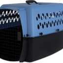 Petmate Pet Porter Fashion Dog Kennel 26", Parisian Blue & Black, for Pets 20-25lbs, Made in USA