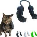 3D Printed Cat Muscle Arms, Halloween Cat Costume Accessory Neck Arms for Pet Cosplay, Lightweight Muscular Arms for Cats Birthday Party Supplie, Halloween Unique Costume Prop for Pets (Black)