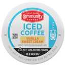 Community Coffee Vanilla Sweet Cream, 10 Keurig Iced Coffee Pods, Dark Roast, Compatible with all K-Cup Brewers, 10 Count (Pack of 1) (EXP 09/23/26)