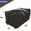 Large (50 Gallon) Heavy Duty Rolling Black Duffle Bag – Quilted, Durable Moving & Storage Bag with Wheels – Large Capacity for Dorm, Holiday, Travel or Seasonal Use by Simple Living Solutions