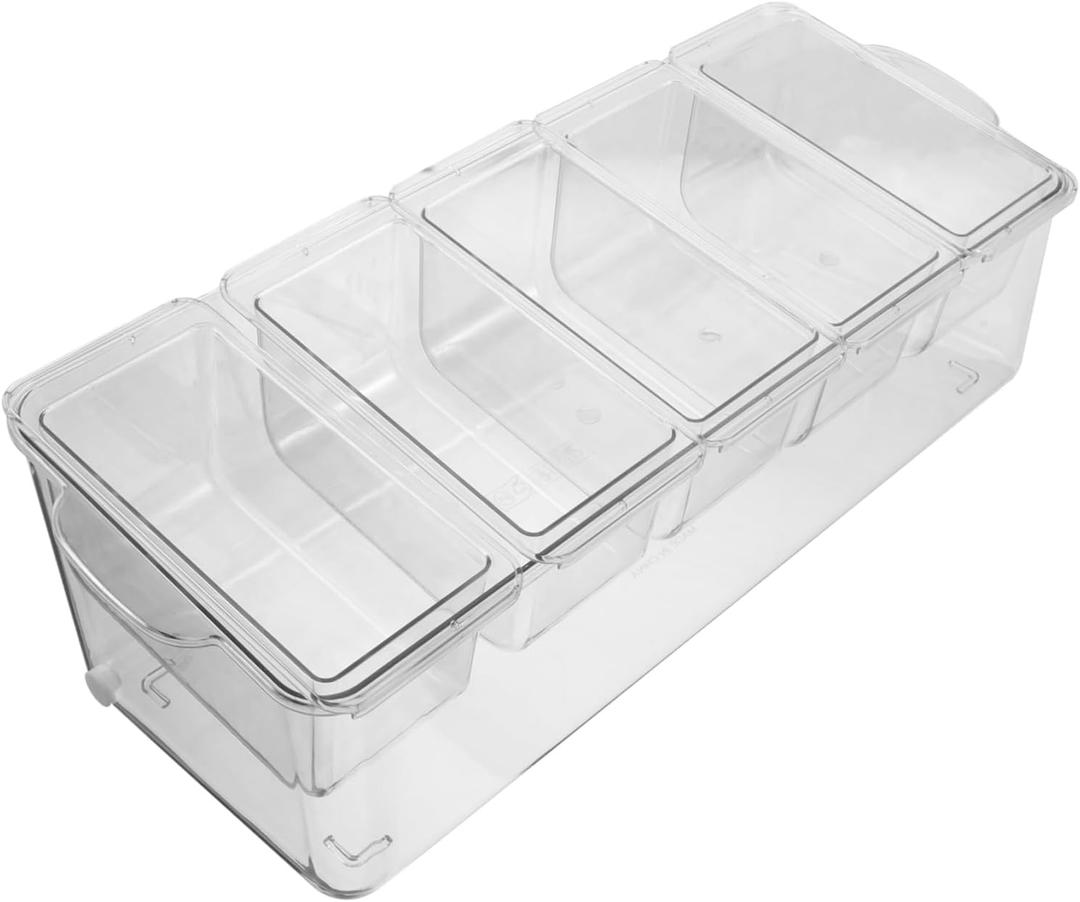 Removable Sections Salad Box Chilled Serving Tray for Outdoor Parties Picnics