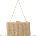 Summer Straw Clutch Purses for Women Raffia Evening Bag Woven Crossbody Handbags for Party Wedding