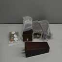 Solid Wooden Furniture Legs 4 Inch, Natural Wood Mid Century Brown Square Legs Furniture Replacements Feet for Couch Legs, Sofa Legs, Cabinet Legs, Bench Legs, Bed Legs, Set of 4