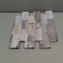 DEWOO Peel and Stick Rustic Backsplash Wall Tile Self Adhesive for Kitchen Farmhouse Faux Wood Look (10-Sheet, 13.5" x 11.4")