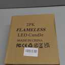 Rechargeable Flameless Candles, Flickering LED Candles, Real Wax Candles with Remote and Timers, Glass Pillar Candles 3D Wick for Wedding Festival Home Decoration, 6" Candle Set of 2, (Gray)