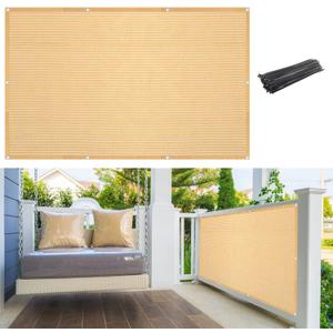 Balcony Screen Privacy Fence Cover UV Protection 3' x 40' Height Shield for Deck, Patio, Apartment, Backyard, Patio, Outdoor Pool, Porch, Railing, Beige