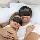 100 Pack Eye Mask Disposable Blindfolds for Games with Nose Pad Soft Eye Cover Party Pack Sleep Eye Masks Eye Shade Mask Women Men Kids (Black)