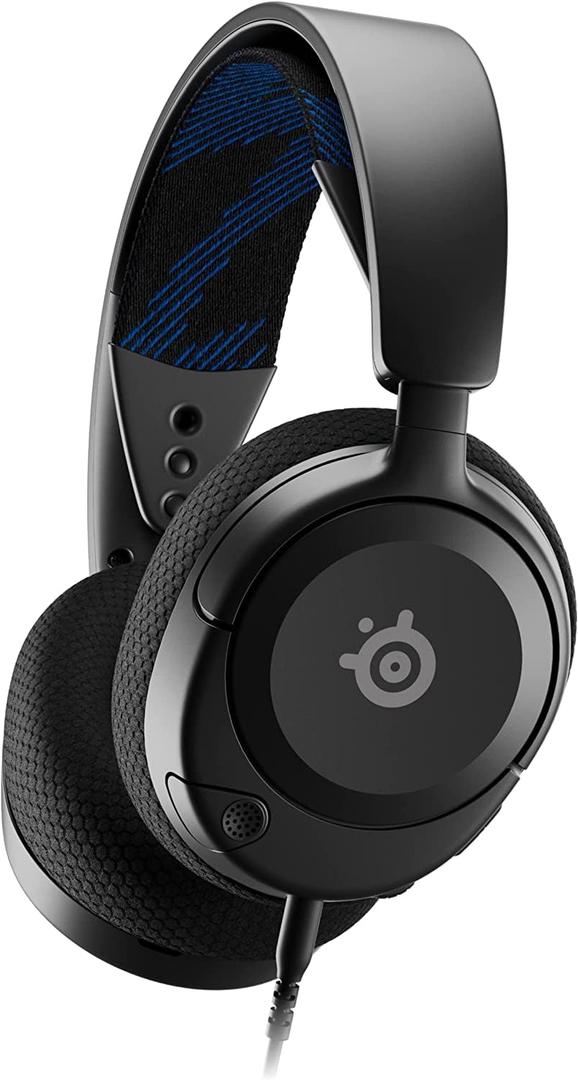SteelSeries 61611 Arctis Nova 1P Gaming Headphones, Wired, Enclosed Type, Two-Way Microphone, Noise Canceling, Spatial Audio, Hi-Fi Sound, Adjustable, Black