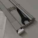 UNISHADES No Drill Blinds for Windows 1" Vinyl L-Shaped Slats Cordless Mini Blinds for Home, for Window Size 29" W × 64" H Grey