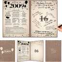 Crenics Sweet 16 Party Decorations for 2009 Boys or Girls, Vintage Back in 2009 Poster, Sixteen Birthday Guest Signature Book, Great 16th Anniversary Birthday Gifts