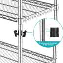 24"Depth Metal Wire Shelving Unit Metal Shelf Adjustable Storage Rack Kitchen Storage shelves 4 Tier Commercial Heavy-Duty 2200 LBS Sturdy Standing Steel for Home Garage Pantry 24"Dx 30"Wx59"H