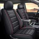 Seat Covers Fit for Chevy Chevrolet Silverado GMC Sierra Pickup 2007-2024 2025 2026 1500 2500HD 3500HD Trail Boss Z71 Crew Double Extended Cab (Full Set, Redline)