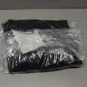 MIULEE 84" Long Scalloped Shower Curtain Linen Textured with 12 Metal Hooks Cute Extra Long Heavy Duty Washable Waterproof Cloth Halloween Shower Curtains with Black Border for Bathroom Hotel,Black