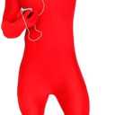 Morphsuits Full Body Costume Halloween Bodysuit, Spandex Bodysuit Costumes Adult, Morph Suits Adults, Mens Halloween Costumes (Medium, Red)
