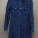Zara  Premium Denim Jean Jacket Shirt Dress Size S
