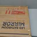 Keonjinn 24 x 32 LED Bathroom Mirror with Frontlit & Backlit, Gold Metal Framed Beveled Edge Mirror for Wall, LED Mirror with Anti Fog, Stepless 3-Color Temperatures, UL-Listed LED Driver