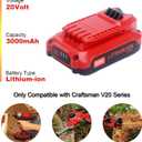 ELEFLY 20V CMCB202 Battery Compatible with Craftsman V20 Lithium Ion Battery CMCB202-2 CMCB201 CMCB204, Compatible with Craftsman 20V Max V20 Series Tools